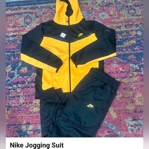 Nike Black and Gold Tracksuit